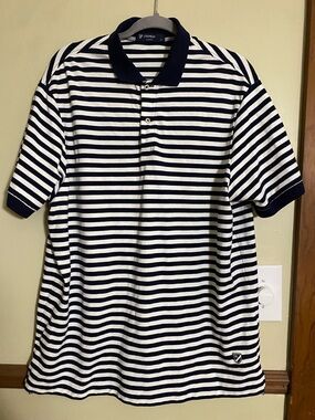 Daniel Cremieux Classic Navy & White Striped Polo